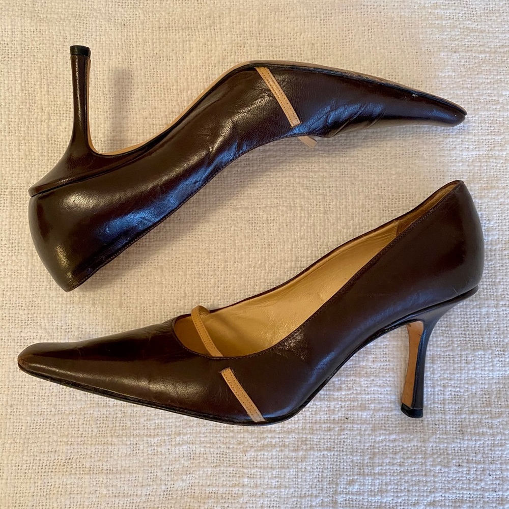 VINTAGE brown jimmy choo heels